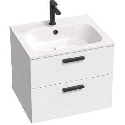 Szafka podumywalkowa z dwiema szufladami Ravak SD 600 CHROME II biała/biała uchwyt czarny 1szt Szafka podumywalkowa z dwiema szufladami Ravak SD 600 CHROME II biała/biała uchwyt czarny 1szt