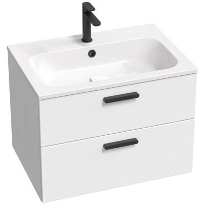 Szafka podumywalkowa z dwiema szufladami Ravak SD 700 CHROME II biała/biała uchwyt czarny 1szt Szafka podumywalkowa z dwiema szufladami Ravak SD 700 CHROME II biała/biała uchwyt czarny 1szt