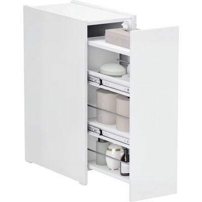 Szafka toaletowa HOMCOM Niche Cabinet, szafka łazienkowa z szufladą, w tym 4 głębokie przegrody, wąska szafka boczna z kółkami, szafka łazienkowa do.. Szafka toaletowa HOMCOM Niche Cabinet, szafka łazienkowa z szufladą, w tym 4 głębokie przegrody, wąska szafka boczna z kółkami, szafka łazienkowa do..