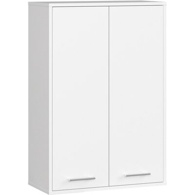 FABRYKA MEBLI AKORD Szafka wisząca łazienkowa FIN 64 cm 2 drzwi 4 półki - Biała FABRYKA MEBLI AKORD Szafka wisząca łazienkowa FIN 64 cm 2 drzwi 4 półki - Biała