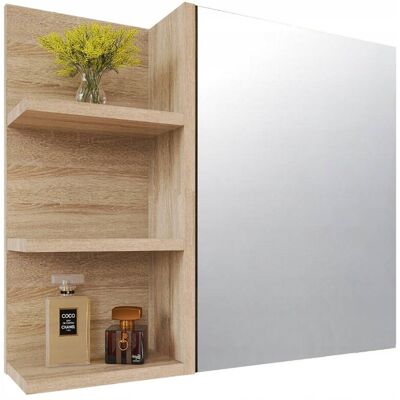Inny producent Szafka z Lustrem 60x50 Dąb Sonoma – Lewa, Łazienkowa, z Półką Inny producent Szafka z Lustrem 60x50 Dąb Sonoma – Lewa, Łazienkowa, z Półką