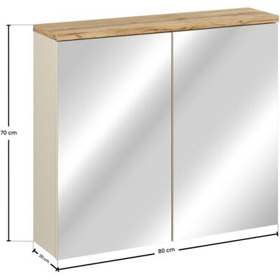 Comad Szafka z lustrem 80cm 2 drzwi Bali Cashmere Comad Szafka z lustrem 80cm 2 drzwi Bali Cashmere