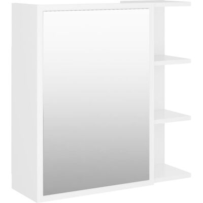 VMP Szafka z lustrem, biała 62,5x20,5x64 cm materiał drewnopochodny VMP Szafka z lustrem, biała 62,5x20,5x64 cm materiał drewnopochodny