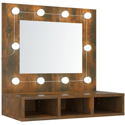 VMP Szafka z lustrem i LED, przydymiony dąb, 60x31,5x62 cm VMP Szafka z lustrem i LED, przydymiony dąb, 60x31,5x62 cm