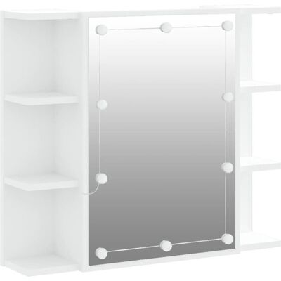 VMP Szafka z lustrem i oświetleniem LED, biała, 70x16,5x60 cm VMP Szafka z lustrem i oświetleniem LED, biała, 70x16,5x60 cm