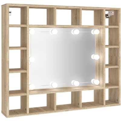 VMP Szafka z lustrem i oświetleniem LED, dąb sonoma, 91x15x76,5 cm VMP Szafka z lustrem i oświetleniem LED, dąb sonoma, 91x15x76,5 cm
