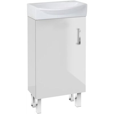 Astor Szafka z Umywalką 40 cm Łazienkowa stojąca Biała Połysk Umywalka Duża Misa Astor Szafka z Umywalką 40 cm Łazienkowa stojąca Biała Połysk Umywalka Duża Misa