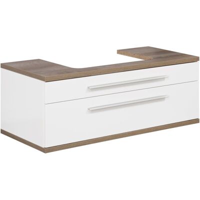 Szafka z wycięciem pod umywalkę 110 cm biały + dąb naturalny Stanford Fackelmann 80013 Szafka z wycięciem pod umywalkę 110 cm biały + dąb naturalny Stanford Fackelmann 80013