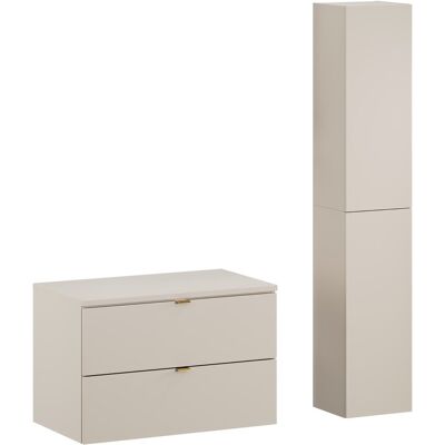 Toaletka 80X45Cm Łazienkowa Z Blatem I Szafką Wysoką Comad (Zestaw) Premium Toaletka 80X45Cm Łazienkowa Z Blatem I Szafką Wysoką Comad (Zestaw) Premium
