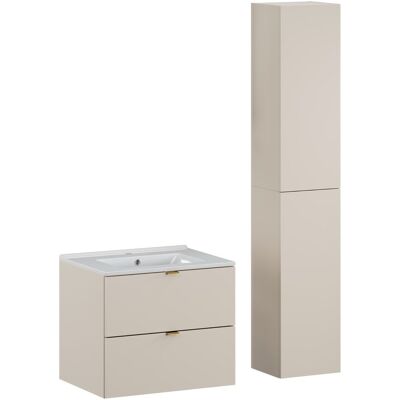 Umywalka Ceramiczna 60Cm I Szafka Łazienkowa Comad Scandi Lava (Zestaw) Umywalka Ceramiczna 60Cm I Szafka Łazienkowa Comad Scandi Lava (Zestaw)