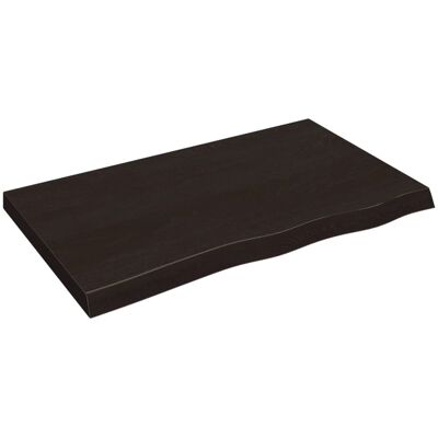 vidaXL Ciemnoszara 100x60x6cm blat łazienkowy - Dąb lite vidaXL Ciemnoszara 100x60x6cm blat łazienkowy - Dąb lite