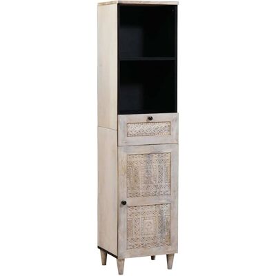 vidaXL Szafka Łazienkowa Biały 38 x 33.5 x 160 cm Drewo Mango vidaXL Szafka Łazienkowa Biały 38 x 33.5 x 160 cm Drewo Mango