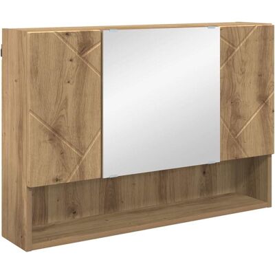 vidaXL Szafka z lustrem do łazienki dąb artisan 80 x 17 x 55 cm vidaXL Szafka z lustrem do łazienki dąb artisan 80 x 17 x 55 cm