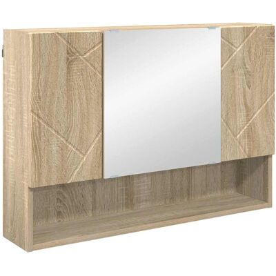 vidaXL Szafka z lustrem do łazienki dąb sonoma 80 x 17 x 55 cm vidaXL Szafka z lustrem do łazienki dąb sonoma 80 x 17 x 55 cm