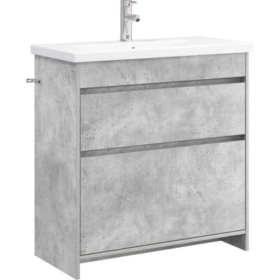 vidaXL Zestaw mebli łazienkowych Betonowy szary 81 x 40 x 84,5 cm vidaXL Zestaw mebli łazienkowych Betonowy szary 81 x 40 x 84,5 cm
