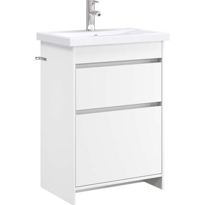 vidaXL Zestaw mebli łazienkowych Biały 61 x 40 x 84,5 cm vidaXL Zestaw mebli łazienkowych Biały 61 x 40 x 84,5 cm