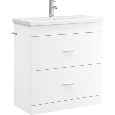 vidaXL Zestaw mebli łazienkowych Biały 81 x 40 x 84,5 cm vidaXL Zestaw mebli łazienkowych Biały 81 x 40 x 84,5 cm
