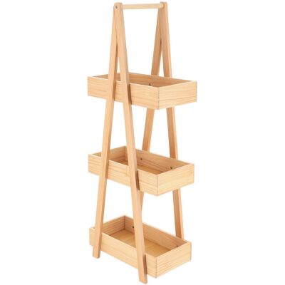 TENDANCE - 3-tier pine shelf - Natural - Pine MDF - Bookcase TENDANCE - 3-tier pine shelf - Natural - Pine MDF - Bookcase