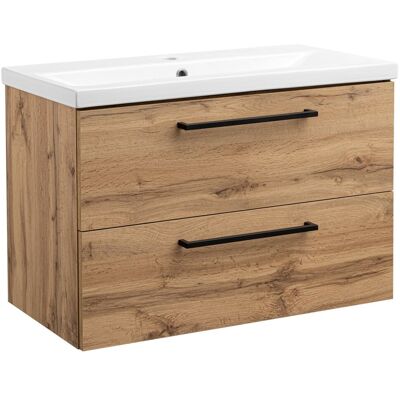 Astor Zestaw do Łazienki 80cm Szafka z Umywalką Dąb Wotan Aster Astor Zestaw do Łazienki 80cm Szafka z Umywalką Dąb Wotan Aster