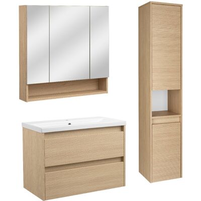 Astor Zestaw do Łazienki 80cm Szafka z Umywalką Słupek Szafka z Lustrem Ryflowane Fronty Aria Astor Zestaw do Łazienki 80cm Szafka z Umywalką Słupek Szafka z Lustrem Ryflowane Fronty Aria