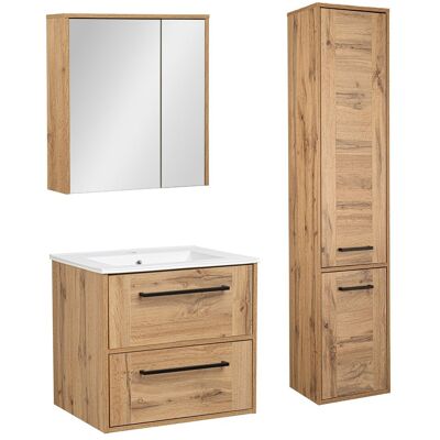 Astor Zestaw Łazienkowy 60cm Vivien Dąb Wotan Słupek Szafka z Lustrem Astor Zestaw Łazienkowy 60cm Vivien Dąb Wotan Słupek Szafka z Lustrem