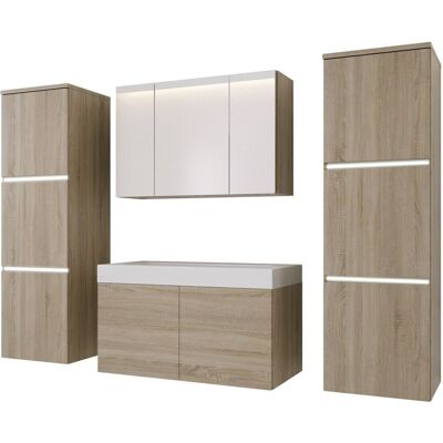 3xE Living Zestaw mebli do łazienki : Dąb Sonoma, 60 x 130 cm 3xE Living Zestaw mebli do łazienki : Dąb Sonoma, 60 x 130 cm