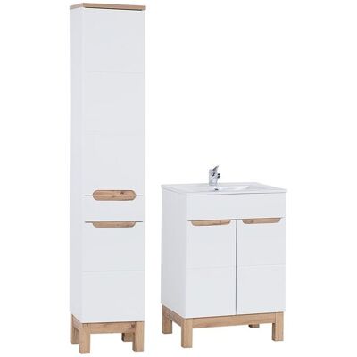 Comad Zestaw meblowy 60cm z umywalką i szafką wysoką Comad Zestaw meblowy 60cm z umywalką i szafką wysoką