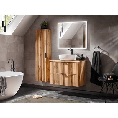 Comad Zestaw Szafka 80 cm ADEL OAK z umywalką SMILE Comad Zestaw Szafka 80 cm ADEL OAK z umywalką SMILE