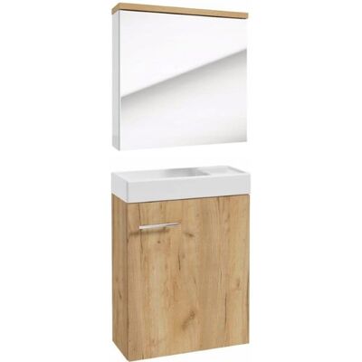 DEFTRANS Zestaw szafka łazienkowa z umywalką 50x70+szafka z lustrem 50x60 dąb craft Verona DEFTRANS Zestaw szafka łazienkowa z umywalką 50x70+szafka z lustrem 50x60 dąb craft Verona