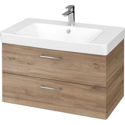 Zestaw umywalki i szafki Lara Mille Walnut 80cm od Cersanit Zestaw umywalki i szafki Lara Mille Walnut 80cm od Cersanit