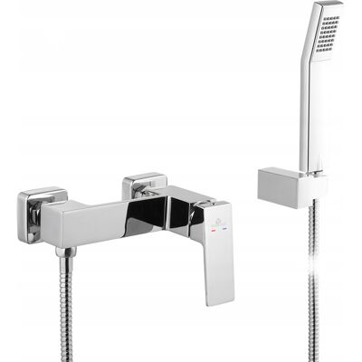 Bateria Łazienkowa Natryskowa Ścienna Korfu Chrom Diamond Nowoczesny Design Bateria Łazienkowa Natryskowa Ścienna Korfu Chrom Diamond Nowoczesny Design