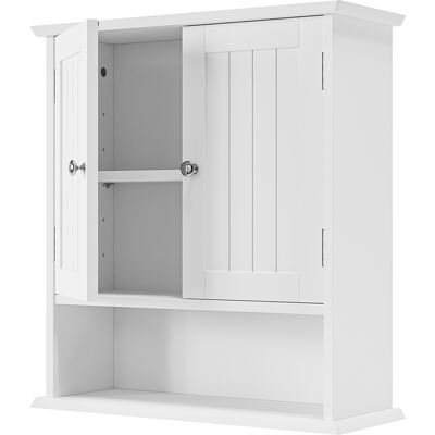 Inny producent Biała Szafka Łazienkowa Wisząca Mdf Z Podwójnymi Drzwiami 546x198x599 Mm Inny producent Biała Szafka Łazienkowa Wisząca Mdf Z Podwójnymi Drzwiami 546x198x599 Mm
