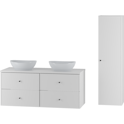 Inny producent Biały Zestaw Do Łazienki 120cm Szafka Blat Umywalka Słupek Marco Inny producent Biały Zestaw Do Łazienki 120cm Szafka Blat Umywalka Słupek Marco