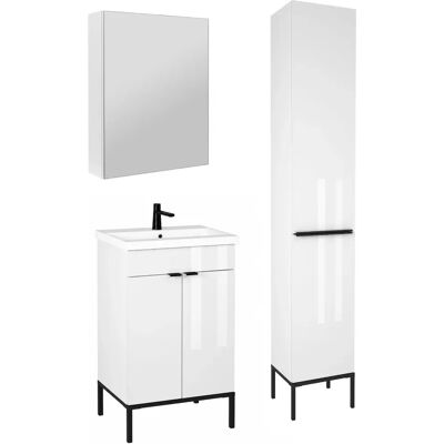 Astor Biały Zestaw Do Łazienki 50cm Szafka Z Umywalką Słupek Szafka Z Lustrem Alba Astor Biały Zestaw Do Łazienki 50cm Szafka Z Umywalką Słupek Szafka Z Lustrem Alba