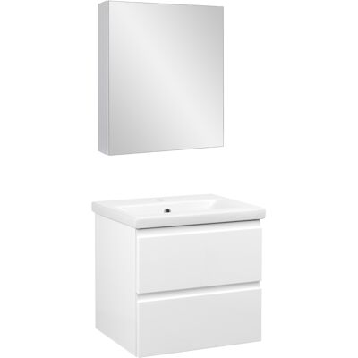 Astor Biały Zestaw do Łazienki 50cm Szafka z Umywalką Szafka z Lustrem Reno Astor Biały Zestaw do Łazienki 50cm Szafka z Umywalką Szafka z Lustrem Reno