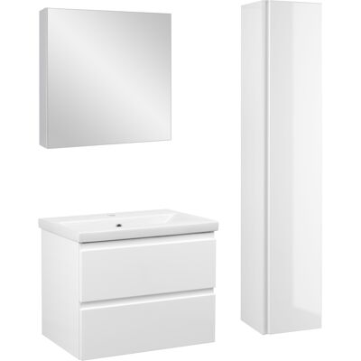Astor Biały Zestaw do Łazienki 60cm Szafka z Umywalką Słupek Szafka z Lustrem Reno Astor Biały Zestaw do Łazienki 60cm Szafka z Umywalką Słupek Szafka z Lustrem Reno