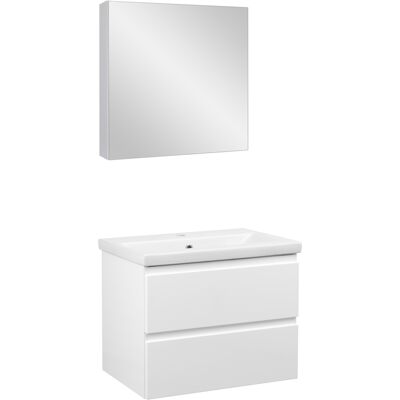Astor Biały Zestaw do Łazienki 60cm Szafka z Umywalką Szafka z Lustrem Reno Astor Biały Zestaw do Łazienki 60cm Szafka z Umywalką Szafka z Lustrem Reno