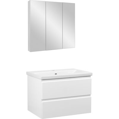Astor Biały Zestaw do Łazienki 80cm Szafka z Umywalką Szafka z Lustrem Reno Astor Biały Zestaw do Łazienki 80cm Szafka z Umywalką Szafka z Lustrem Reno
