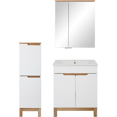 Astor Biały Zestaw Mebli Łazienkowych 60cm Szafka z Umywalką Półsłupek Szafka z Lustrem Spek Astor Biały Zestaw Mebli Łazienkowych 60cm Szafka z Umywalką Półsłupek Szafka z Lustrem Spek