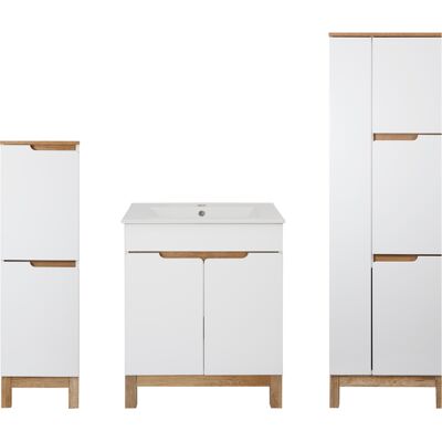 Astor Biały Zestaw Mebli Łazienkowych 60cm Szafka z Umywalką Słupek na Mopa Półsłupek Spek Astor Biały Zestaw Mebli Łazienkowych 60cm Szafka z Umywalką Słupek na Mopa Półsłupek Spek