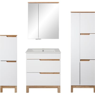 Astor Biały Zestaw Mebli Łazienkowych 60cm Szafka z Umywalką Słupek na Mopa Półsłupek Szafka z Lustrem Spek Astor Biały Zestaw Mebli Łazienkowych 60cm Szafka z Umywalką Słupek na Mopa Półsłupek Szafka z Lustrem Spek