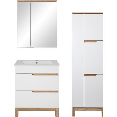 Astor Biały Zestaw Mebli Łazienkowych 60cm Szafka z Umywalką Słupek na Mopa Szafka z Lustrem Spek Astor Biały Zestaw Mebli Łazienkowych 60cm Szafka z Umywalką Słupek na Mopa Szafka z Lustrem Spek