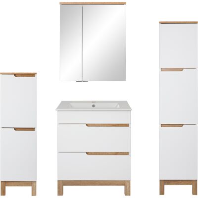Astor Biały Zestaw Mebli Łazienkowych 60cm Szafka z umywalką Słupek Półsłupek Szafka z Lustrem Spek Astor Biały Zestaw Mebli Łazienkowych 60cm Szafka z umywalką Słupek Półsłupek Szafka z Lustrem Spek
