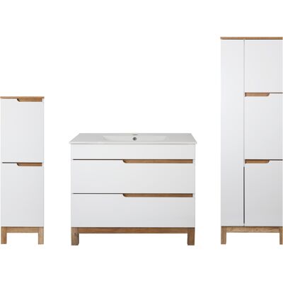Astor Biały Zestaw Mebli Łazienkowych 80cm Szafka z Umywalką Słupek na Mopa Półsłupek Spek Astor Biały Zestaw Mebli Łazienkowych 80cm Szafka z Umywalką Słupek na Mopa Półsłupek Spek