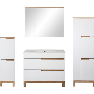Astor Biały Zestaw Mebli Łazienkowych 80cm Szafka z Umywalką Słupek na Mopa Półsłupek Szafka z Lustrem Spek Astor Biały Zestaw Mebli Łazienkowych 80cm Szafka z Umywalką Słupek na Mopa Półsłupek Szafka z Lustrem Spek
