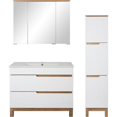 Astor Biały Zestaw Mebli Łazienkowych 80cm Szafka z Umywalką Słupek Szafka z Lustrem Spek Astor Biały Zestaw Mebli Łazienkowych 80cm Szafka z Umywalką Słupek Szafka z Lustrem Spek