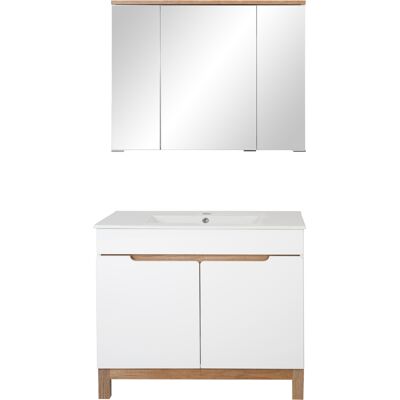 Astor Biały Zestaw Mebli Łazienkowych 80cm Szafka z Umywalką Szafka z Lustrem Spek Astor Biały Zestaw Mebli Łazienkowych 80cm Szafka z Umywalką Szafka z Lustrem Spek