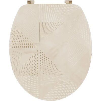 TENDANCE Deska Sedesowa Velo Beżowy Marmur Mdf Z Zawiasami Ze Stali Nierdzewnej 37,5 X 46 Cm TENDANCE Deska Sedesowa Velo Beżowy Marmur Mdf Z Zawiasami Ze Stali Nierdzewnej 37,5 X 46 Cm