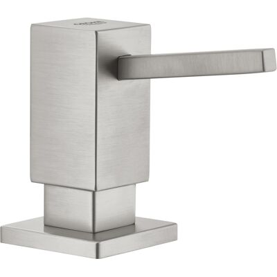 Dozownik Mydła Grohe Cube 500 Ml Na Blat Do Płynu Do Naczyń, Stal Dozownik Mydła Grohe Cube 500 Ml Na Blat Do Płynu Do Naczyń, Stal