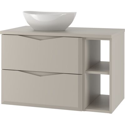 Inny producent Kaszmirowy Zestaw Łazienkowy 80cm Szafka z Blatem Umywalka Regał Delica Inny producent Kaszmirowy Zestaw Łazienkowy 80cm Szafka z Blatem Umywalka Regał Delica
